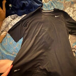 Mens Nike Black Short Sleeve Athletic Tee size large